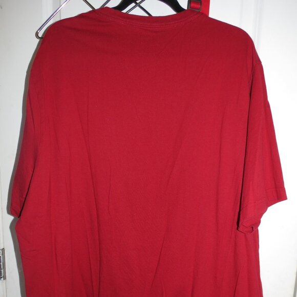 Men's HB by DXL 3XLT Red V-Neck Short Sleeve T-Shirt - Picture 4 of 4
